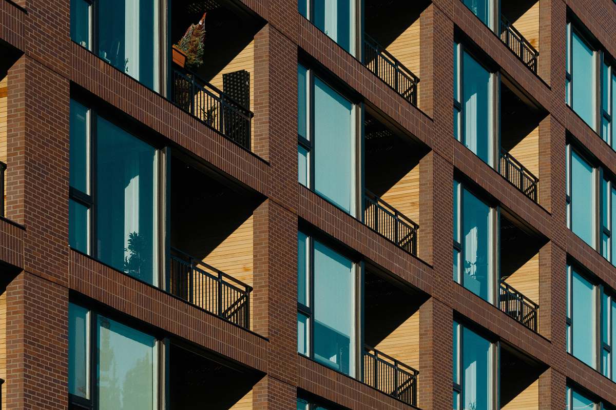 window gray concrete building building